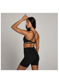 MP Damen TeMPo Sport-BH mit gekreuzten R&uuml;ckentr&auml;gern &ndash; Schwarz - L