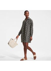 LANDS' END Flie&szlig;endes Hemdkleid Ready to Go, Damen,  Schwarz, Nylon/Viskose, by Lands' End