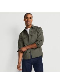 LANDS' END Garngef&auml;rbte Hemdjacke, Herren,  Gr&uuml;n, Elasthan/Lyocell (Viskose)/Viskose, by Lands' End
