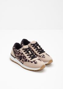 bonprix Sneaker mit Animal-Details, beige, Gr.40, Verspielter Sneaker mit Animal Details