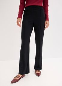 bonprix Punto-Schlupfhose, schwarz, Gr.48/50 (XL), Zeitlose Hose ohne Verschluss, aus Viskose