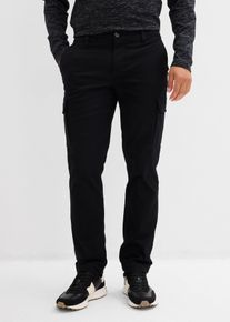 bonprix Regular Fit Thermo-Cargohose Straight, schwarz, Gr.60, Herren Thermo-Cargohose mit flauschigem Flanellfutter und Stretchqualit&auml;t, 97% Baumwolle