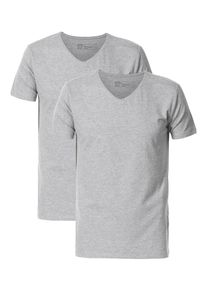 PETROL INDUSTRIES - 2-er Pack Basic-T-Shirt V-Ausschnitt Herren - Grau