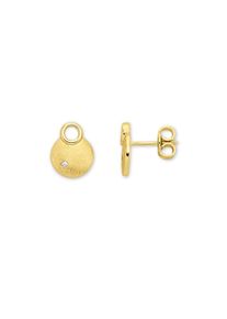OROLINO Ohrringe Gold 585 glanz/matt mit 2x Brillant 0,02ct.
