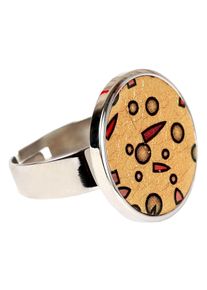 DeMarie Ring Edelstahl mit Silber-/Goldeinlage