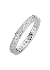 OROLINO Ring 333/- Wei&szlig;gold glanz synth. Zirkonia