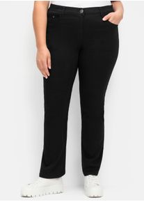 sheego Gro&szlig;e Gr&ouml;&szlig;en Bootcuthose mit Gummizug-Bund, schwarz, Gr&ouml;&szlig;e 56 - Damen