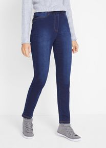 bonprix High Waist Jeggings aus leichter elastischer Thermoqualit&auml;t mit Bequembund, blau, Gr.38, Hochgeschnittene Stretch-Thermo-Tregging ist innen leicht angeraut, 70% Baumwolle