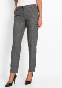 bonprix Karo-Chinohose, schwarz, Gr.42, Stylische Karo-Hose mit seitlichen Eingrifftaschen und vielseitig kombinierbarem Karomuster.
