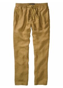 Mey & Edlich Mey & Edlich Herren Leinenchino Herringbone Gelb 100 % Leinen