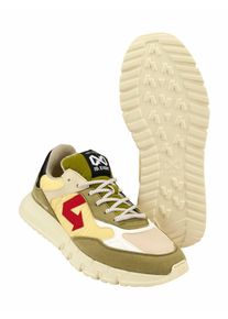 ID Eight Herren Collab-Sneaker Maru Gr&uuml;n 46 % Polyester (recycelt, wasserabweisend), 32 % Polyamid (recycelt), 14 % BioVeg (Maiskorn), 8 % Apfelschale