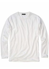 Mey & Edlich Mey & Edlich Herren Getopptes Longsleeve Wei&szlig; 100 % Baumwolle