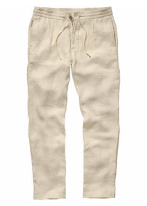 Mey & Edlich Mey & Edlich Herren Leinenchino Herringbone Beige 100 % Leinen