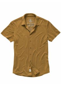 Herrlicher Herren Jersey-Hemd Herb Gelb 70 % Modal, 30 % Polyester
