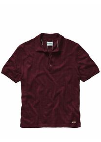 Luis Trenker Herren Strickpolo Luvic Rot 65 % Leinen, 35 % Baumwolle