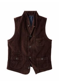 Mey & Edlich Mey & Edlich Herren Volkers Weste Braun Obermaterial: 98 % Baumwolle, 2 % Elasthan