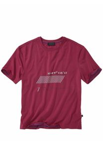 Mey & Edlich Mey & Edlich Herren Zeitsprung-T-Shirt Rot 93 % Baumwolle, 7 % Elasthan