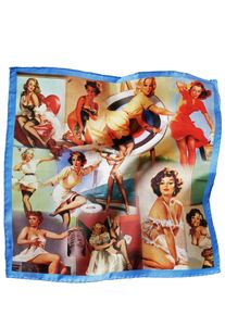 Mey & Edlich Mey & Edlich Herren Pin-up-Einstecktuch Blau 100 % Seide