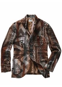 Luis Trenker Herren Sakko Lusandro Patchwork Braun 100 % Baumwolle