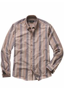 Mey & Edlich Mey & Edlich Herren Kommunikatives Streifenhemd Beige 100 % Baumwolle