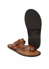 Mey & Edlich Mey & Edlich Herren Riviera-Zehen-Sandale Braun Obermaterial: 100 % Rindleder
