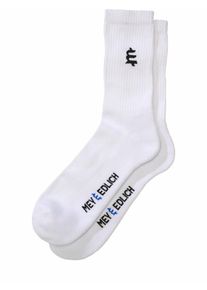 Mey & Edlich Mey & Edlich Herren Tennis-Socke Wei&szlig; 80 % Baumwolle, 18 % Polyamid, 2 % Elasthan