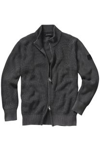 Mey & Edlich Mey & Edlich Herren Schockfroster-Strickjacke Grau 100 % Baumwolle (bio)