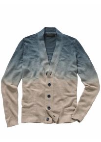 Mey & Edlich Mey & Edlich Herren Ombre Cardigan Beige 100 % Leinen