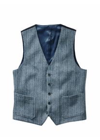 Mey & Edlich Mey & Edlich Herren Webspiel-Weste Blau 100 % Schurwolle