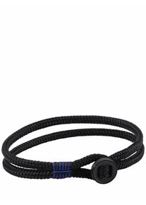 Pig & Hen Herren Armband Don Dino Schwarz Meerwasserfestes Tau aus Polyester