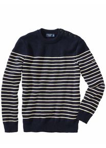 St. James Herren Pullover Binic Blau 100 % Wolle