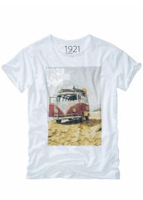 1921 T-Shirts Herren T-Shirt California Wei&szlig; 100 % Baumwolle