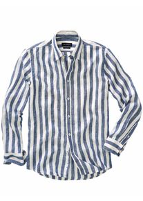 Mey & Edlich Mey & Edlich Herren Mediterranes Streifenhemd Blau 100 % Leinen