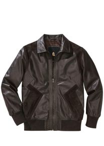 Mey & Edlich Mey & Edlich Herren Lederjacke Pub Braun Obermaterial: Lammnappaleder, Ziegenveloursleder