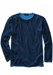 Mey & Edlich Mey & Edlich Herren Schmirgel-Pullover Blau 100 % Baumwolle