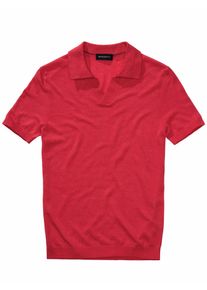 Mey & Edlich Mey & Edlich Herren Evolution&auml;res Poloshirt Rot 54 % Leinen, 43 % Lyocell, 3 % Polyamid