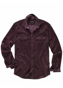 Mey & Edlich Mey & Edlich Herren Samtrippen-Cordhemd Lila 75 % Baumwolle, 23 % Lyocell, 2 % Elasthan