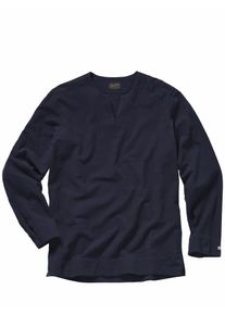 Herrlicher Herren Schlupfhemd Morrison Blau 55 % Leinen, 45 % Baumwolle
