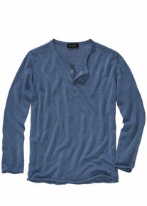 Mey & Edlich Mey & Edlich Herren Gehaltvolles Leinenhenley Blau 100 % Leinen