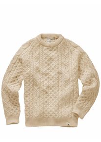 Peregrine Herren Pullover Hudson Aran Beige 100 % Wolle