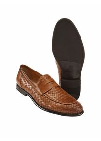Mey & Edlich Mey & Edlich Herren Flanier-Flecht-Loafer Braun Obermaterial und Futter: Kalbsleder