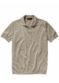 Mey & Edlich Mey & Edlich Herren Evolution&auml;res Poloshirt Beige 54 % Leinen, 43 % Lyocell, 3 % Polyamid