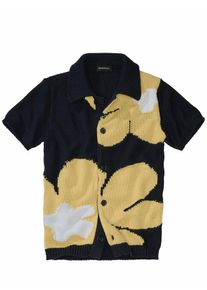Mey & Edlich Mey & Edlich Herren Kunstwerk-Polo Schwarz 74 % Baumwolle, 26 % Polyamid