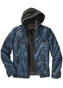 Mey & Edlich Mey & Edlich Herren Lederjacke Figo Blau Lammleder