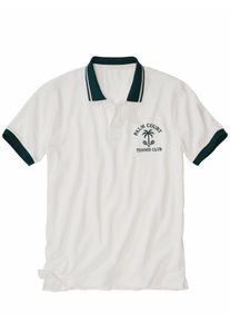 Mey & Edlich Mey & Edlich Herren Polo Palm Court Tennis Club Wei&szlig; 100 % Baumwolle