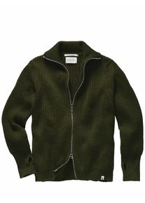 Peregrine Herren Fisherman-Cardigan Gr&uuml;n 100 % Wolle (Merino)