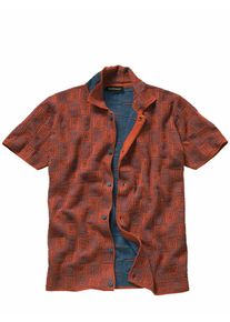 Mey & Edlich Mey & Edlich Herren Relief-Polo Rot 100 % Baumwolle