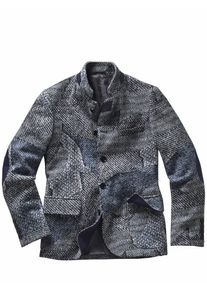 Mey & Edlich Mey & Edlich Herren Sashiko-Strick-Janker Blau 45 % Baumwolle, 20 % Baumwolle (bio), 33 % Polyester, 2 % Elasthan