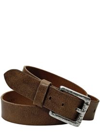 Mey & Edlich Mey & Edlich Herren Evolutionsg&uuml;rtel Braun Soft gewalktes B&uuml;ffelleder mit geh&auml;mmerter Schlie&szlig;e aus Zamak