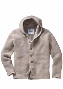 Liebling Herren Alpen-Hoodie-Jacke Thomas II Grau 100 % Schurwolle